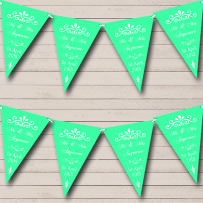 Party Banner Wimpel Vintage Regal Mintgrün Hochzeit Veranstaltungsort oder Empfang
