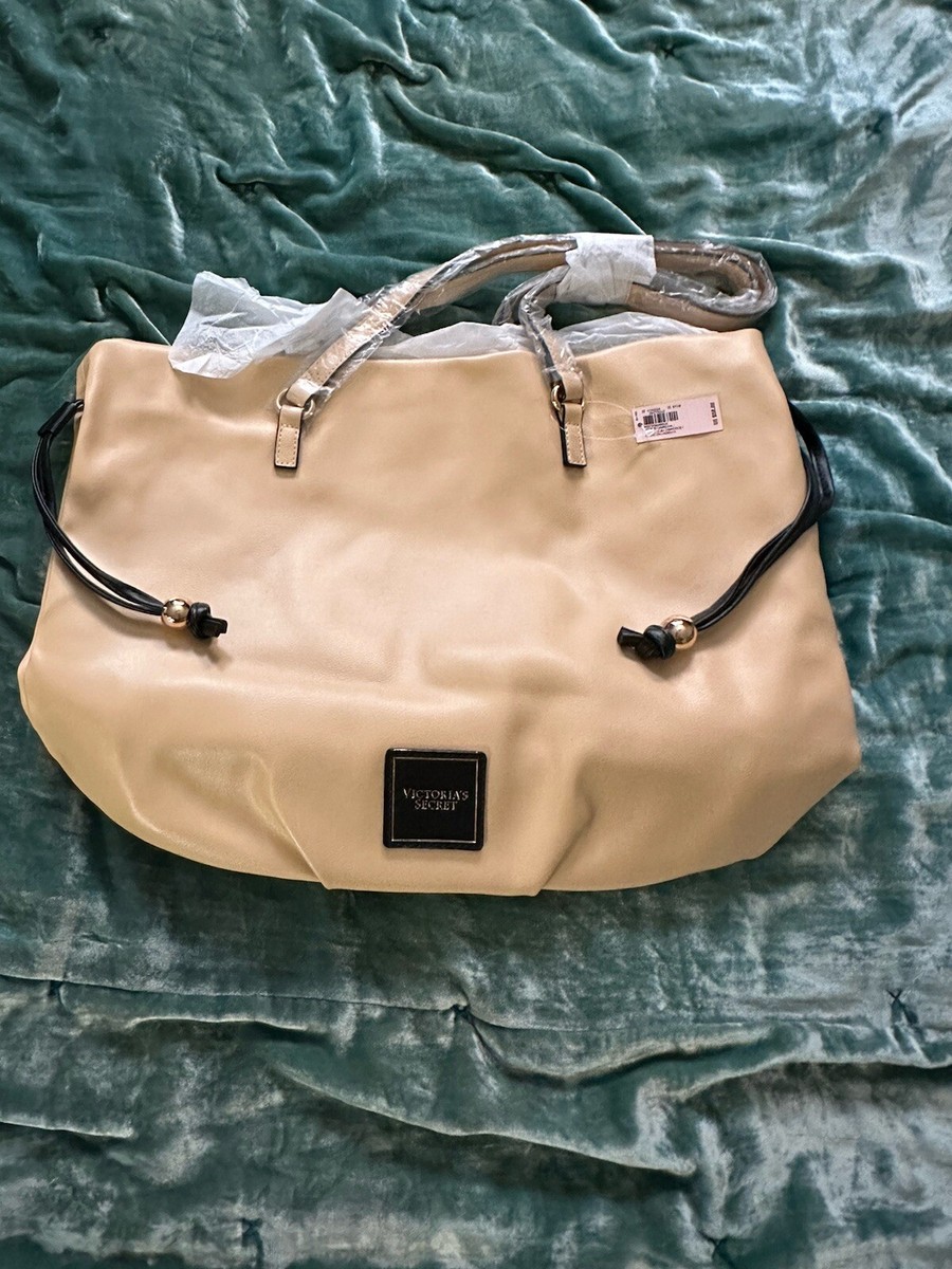 Womens Victoria Secret Tote Bag Beige Tan Drawstring NWT | eBay display picture 1