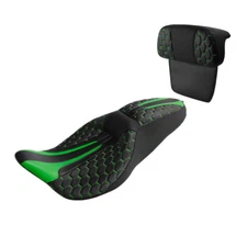 Black Green Driver Passenger Seat Backrest Fit For Harley Street Glide 2014-2023