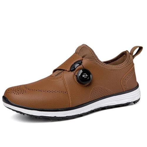 Zapatos de Golf de Entrenamiento Hombres Cuero Impermeables Antideslizantes Caminar Tenis Botas de Golf - Imagen 2 de 25