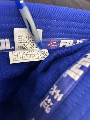 Fuji Gi A6 Blue Jiu Jitsu MMA Kimono Top Cotton BJJ Martial Arts Combat 72" Arm - Picture 7 of 11