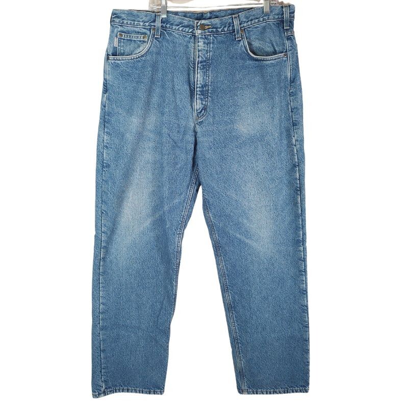 Carhartt Fleece-Lined Jeans Mens B155 DST Relaxed Fit Workwear 40x32 Actual  Vtg