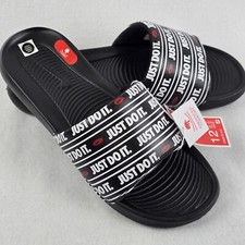 Nike Size 12 Victori One Slides CN9678-015 Sandals Graphic Print Just Do It NEW