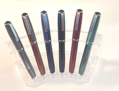 Plastic Fountain Pen, Ball Pen, Rollerball pen holder/display for 6 pens