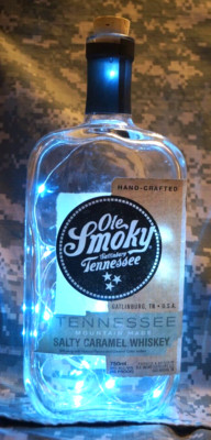 Ole Smokey Tennessee Whisky Bottle Bar Light Man Cave Custom Made Battery Power