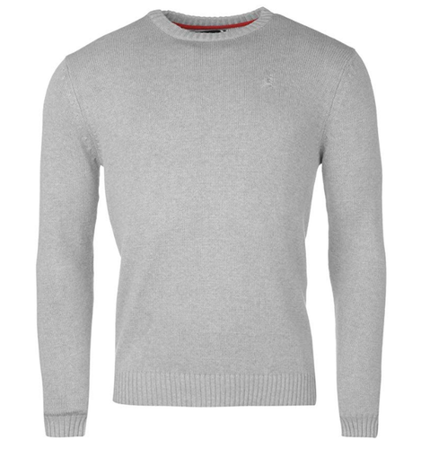 Kangol Classic Crew Knit Jumper Grey 