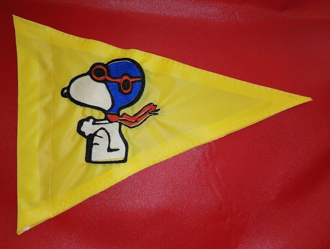 Custom Snoopy Red Baron Triangle Safety Flag Recumbent Trike