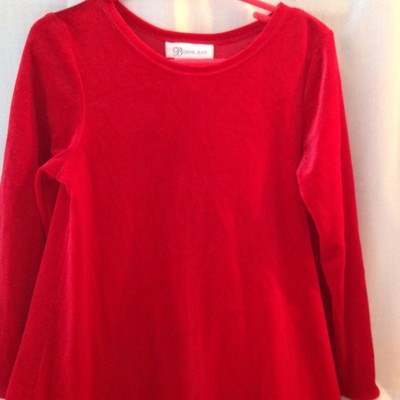 bonnie jean holiday dresses red girls dress 6 poly blend long sleeve with white trim tropical leaf print dress