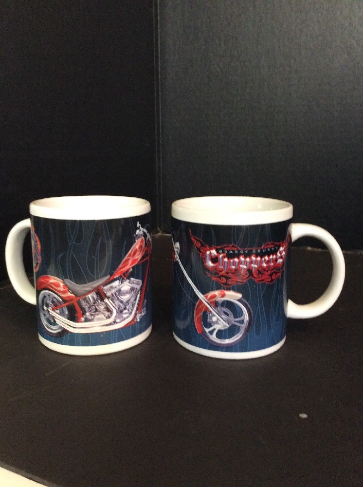 Orange County Choppers Mugs Set Of 2 2004 Orange County Collectible Mugs