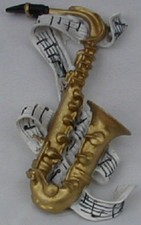 2 pcs. Saxophone Polyresin Music Instrument Refrigerator Magnet