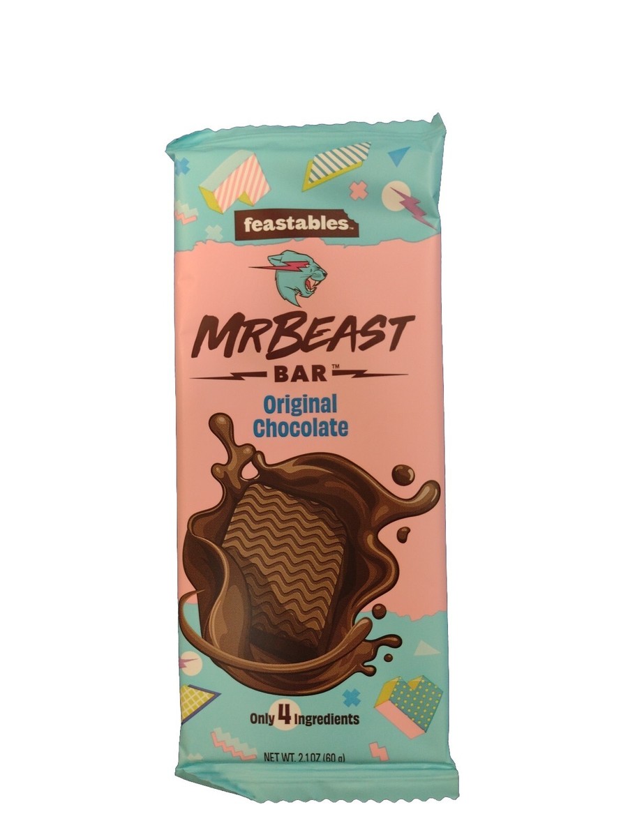 Rare Discountinued Mr Beast Bar Feastables ORIGINAL CHOCOLATE Mr