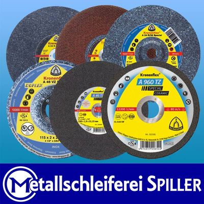 Trennscheiben SPECIAL Klingspor Ø100-400 mm, 0,8-4,0 mm Bohrung, Stahl Alu Titan