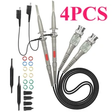 4PCS Oscilloscope Probe Scope Clip Test Cable Lead Kit 1X /10X BNC For P6100