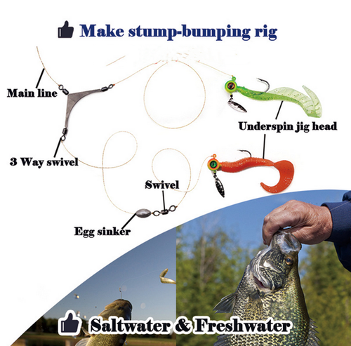 10 Pezzi Freccette Ombreggiate Sottospin Jig Heads Gancio da Pesca con Lama di Salice Esca Crappie - Foto 23 di 29