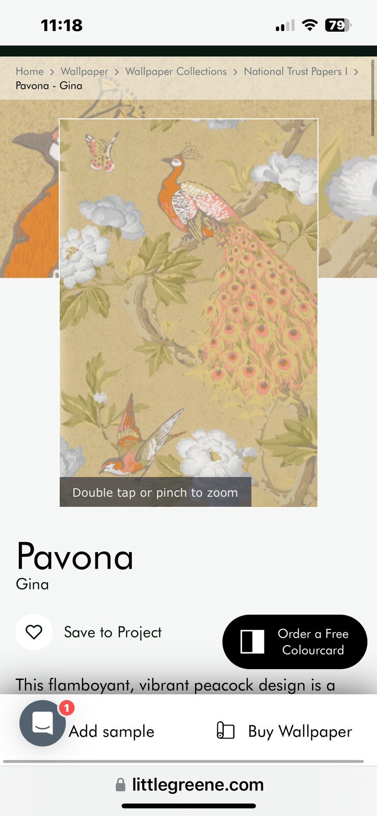 little greene wallpaper eBay