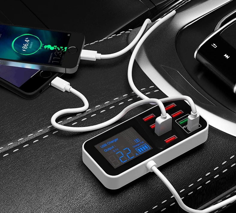 Multi USB 8-Port Fast Desktop Hub Wall Charger Type C PD Fast Charging Station - Image 3 of 4