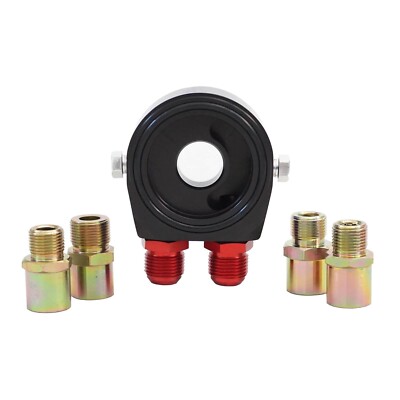Ölfilter Adapter Sandwich Platte AN10 für ext. Ölkühler & Sensor M20 M22 3/4