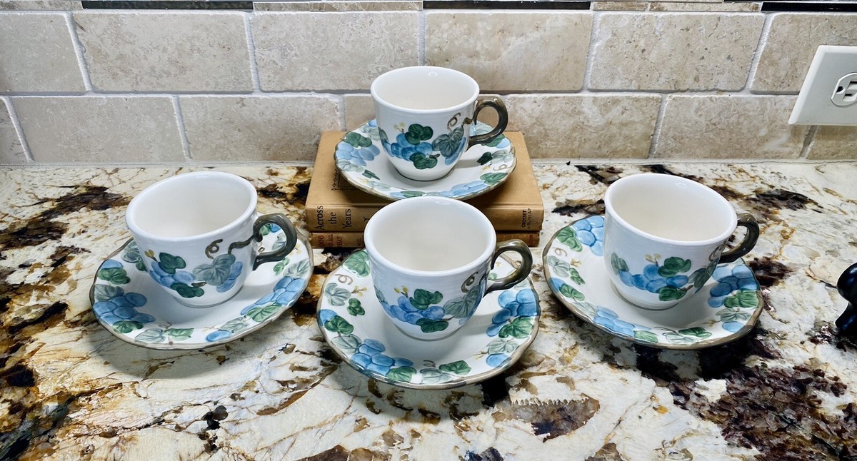 Vintage Blue Sculptured Grape by METLOX - POPPYTRAIL Dishes | eBay