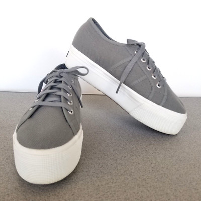 SUPERGA  Platform Unisex Sneakers Canvas Lace Up  Platforms M-6 /W-7.5