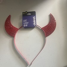 Metal Devil Headband Horns Fancy Dress Up Halloween Adult Costume Accessory