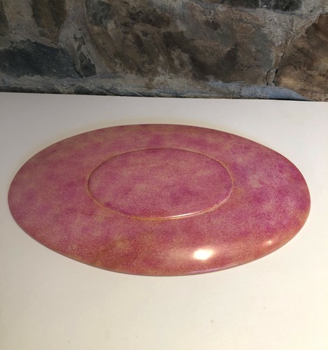 Hand Carved and Painted Oval Yellow and Red Soapstone Dish (36cms x 22cms) - Picture 4 of 4