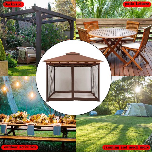 Outdoor Tent Anti-Mosquito Net Four-Corner Garden Courtyard Gazebo Net Cloth - Picture 2 of 12