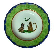 1991 Lynn Chase Tiger Raj Large Rim Soup Bowl 9”