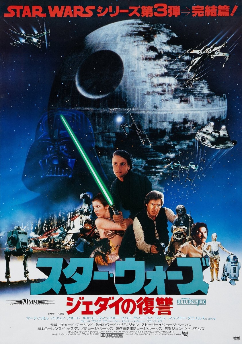 STAR WARS RETURN OF THE JEDI ポスター 1983年 1983 Star Wars VI Return Of The Jedi Movie Poster 11X17 Darth