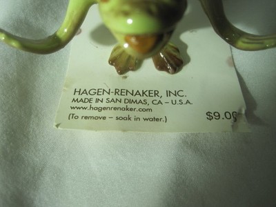 Hagen Renaker カエルと蓮の葉 Hagen Renaker Leap Frog on Original Card Item #04029 | eBay