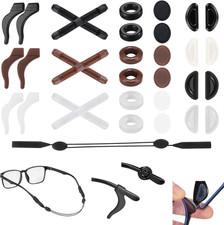 33PCS Eyeglasses Retainers, Premium Silicone Anti-Slip Eyeglass Holder, Comforta