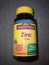 Nature Made Zinc 30mg, 100 Tablets, Dietary Supplement Sealed