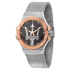 Orologio Uomo MASERATI POTENZA R8853108007 Bracciale Acciaio Mesh Grigio Rosè