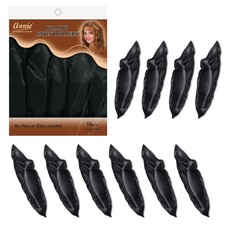 Annie Pillow Satin Rollers, 10 Count, Black, No 10 Count Pack of 1 , Black