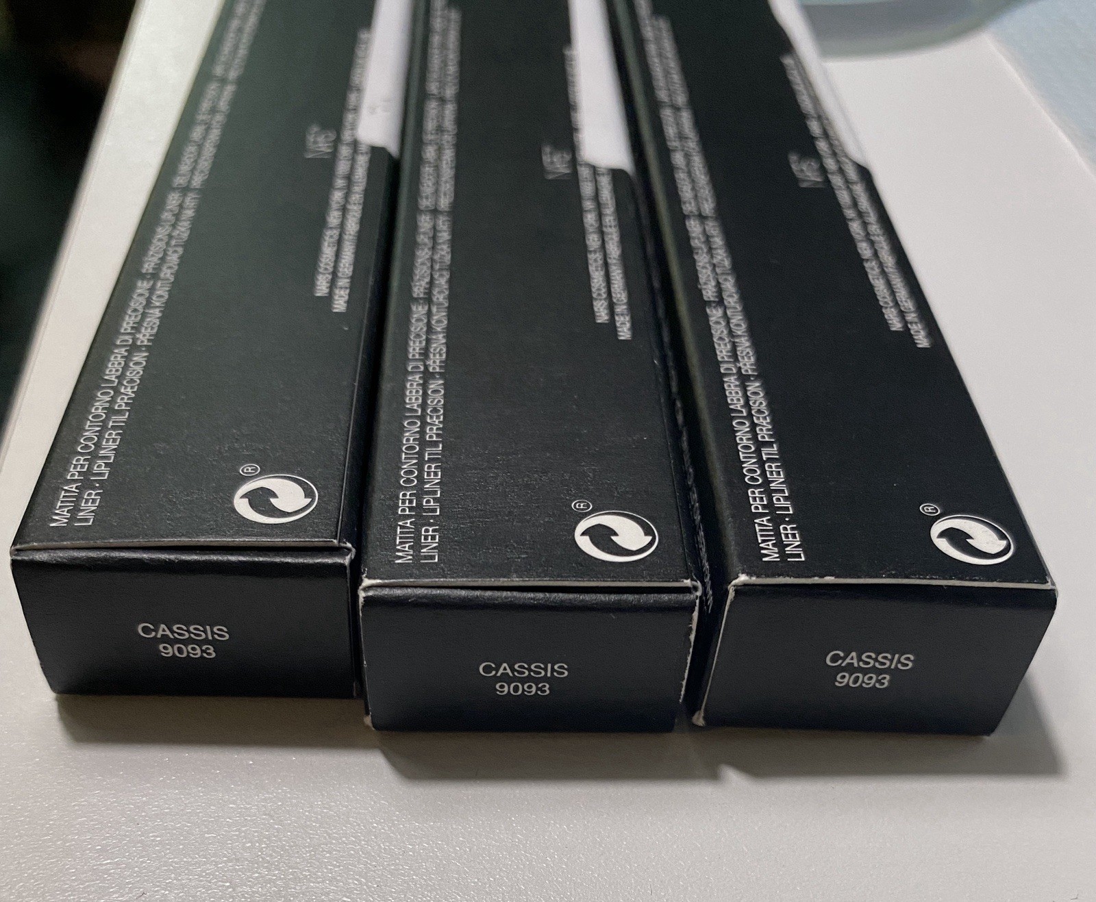 NARS Precision Lip Liner Cassis - Set of 3 0.04 oz New In Box