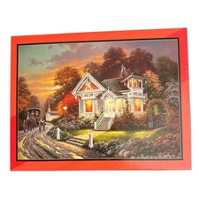Bits and Pieces NEW Sealed 550 Piece Puzzle Down the Lane 2001 18x24 House Snow