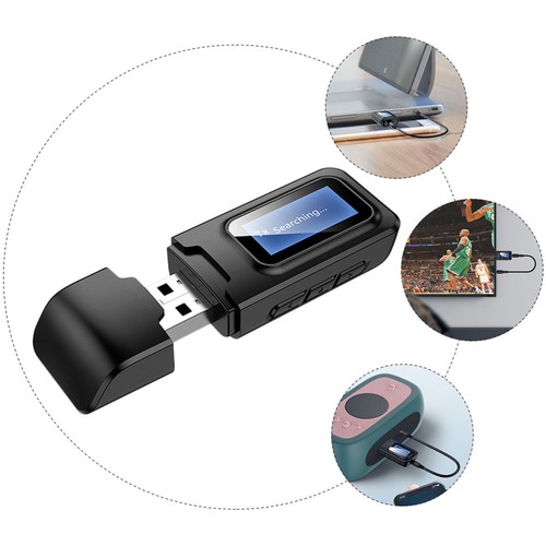 2 Pcs Audio Adapter LCD Screen Wireless Transmitter Receiver - 第 12/12 張圖片
