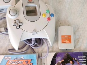 Sega Dreamcast Video Game Console Lot, Sonic Adventure, Jet Grind Radio, Grandia