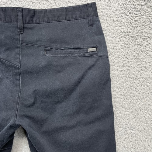 Volcom Shorts Mens 34 Black Faded Frickin Modern Stretch Chino Pockets - Picture 7 of 17