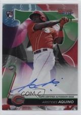 2020 Bowman's Best of Green Refractor 20/99 Aristides Aquino #B20-AAQ Auto 2f9