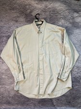 Vintage Thomas Burberry Long Sleeve Button-Up Shirt Ivory XXL Size