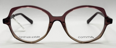 comma Brille Gestell Bordeaux Beige Rund Oval 49-17 Damen Herren