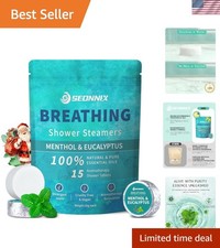 Luxurious 15 Pack Shower Bombs - Eucalyptus Peppermint Self-Care Essentials