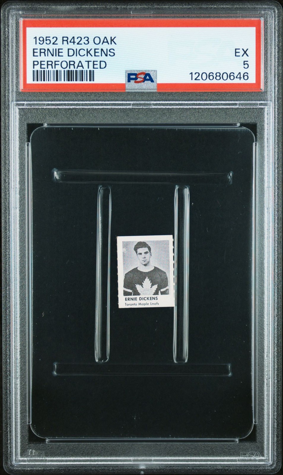 1952 R423 Oak Ernie Dickens Perforated PSA 5 RARE BUBBLE GUM VENDING MACHINE