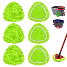 6 Pack Mop Head Replacement Compatiable with Ocedar EasyWring 6 Pack, Green
