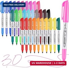 Permanent Markers, Ultra Fine Point Markers Set, 30 Assorted Colors Work on Wood