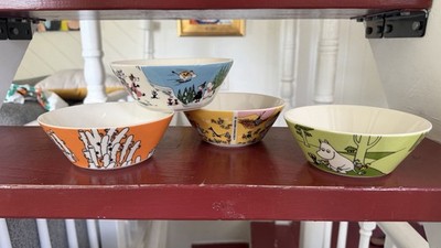 Moomin Cereal Bowls LOT OF 4, Arabia Of Finland 15CM