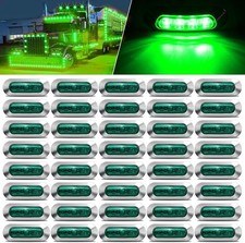 40PCS Green DC 12-24V LED Trailer Side Marker Lights Front Rear Tail 40Green