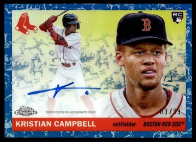 2025 Chrome Platinum Blue Toile Refractor Kristian Campbell Rookie Auto /99