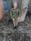 Vintage 1964 GI Joe  Red Painted Hair Action Pilot Figure Camo 12" Original