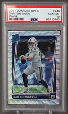 2021 Donruss Optic /299 Silver Wave #246 Sam Ehlinger RC PSA 10 Gem Mint